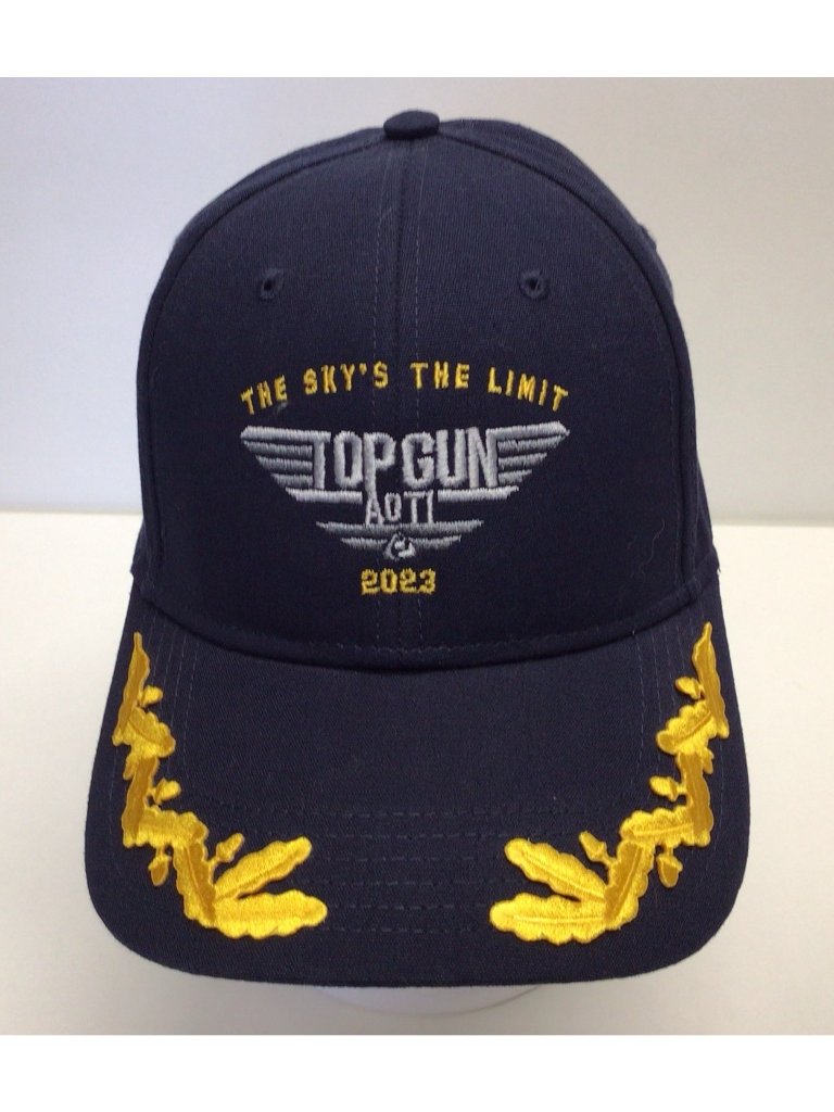 Top Gun Hat Cap Embroidered Navy Gold 2023 Adjustable Snapback